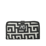 Γυναικείο Πορτοφόλι με μοτίβο Μαίανδρο-Άσπρο/Μαύρο