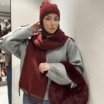 Γυναικείο Σετ Πλεκτό Ζεστό Κασκόλ & Σκουφάκι – Μαλακό και Άνετο - Μπορντό