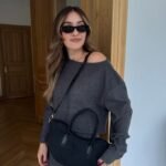 Γυναικεία Κομψή Τσάντα Χειρός & Ώμου με Οβάλ Σχεδιασμό-Μαύρο