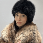 Γούνινο Γυναικείο Καπέλο-Μαύρο