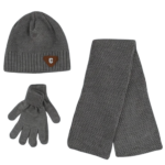 ΣΕΤ 3 ΤΕΜΑΧΙΩΝ ΠΛΕΚΤΟ ΜΕ FLEECE ΕΠΕΝΔΥΣΗ 9-15Y-ΓΚΡΙ