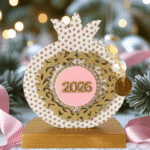 Γούρι Ρόδι με Χρυσό Στεφάνι και Κρύσταλλα