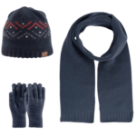 ΣΕΤ 3 ΤΕΜΑΧΙΩΝ ΠΛΕΚΤΟ ΜΕ FLEECE ΕΠΕΝΔΥΣΗ 9-15Y-ΜΠΛΕ