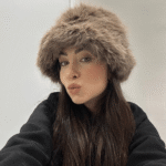 Γυναικείο Γούνινο Καπέλο-Σκούρο Καφέ