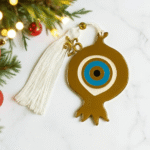 Γούρι Ρόδι με Μάτι και Φούντα