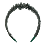 Γυναικεία Δερματίνη Στέκα Μαλλιών με Σούρες –Χακί