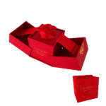 Κουτί Δώρου με Τριαντάφυλλο – Αναδιπλούμενο 8.5×8.5×8.5cm