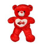 Λούτρινος Αρκούδος Κόκκινος με Καρδιά “LOVE” – Γίγας 75cm