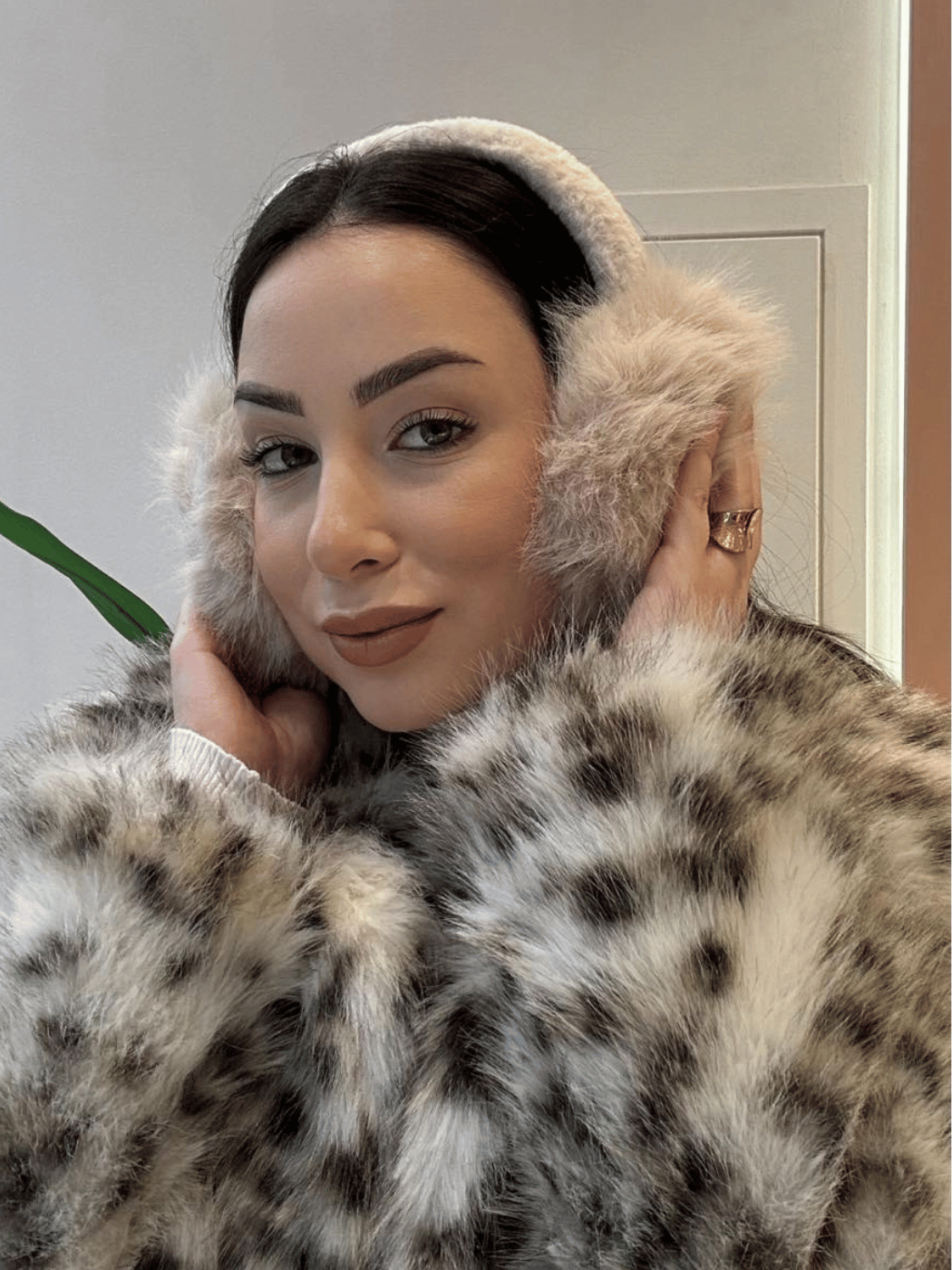 28762 Γυναικεία Αναδιπλούμενα Ear Muffs Μπεζ | Αυτάκια Προστασίας από το Κρύο - Image 1