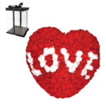 Καρδιά Τριαντάφυλλο σε Συσκευασία Δώρου – 35cm