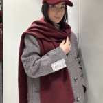 Γυναικείο Πλεκτό Μαλακό Κασκόλ-Μπορντό