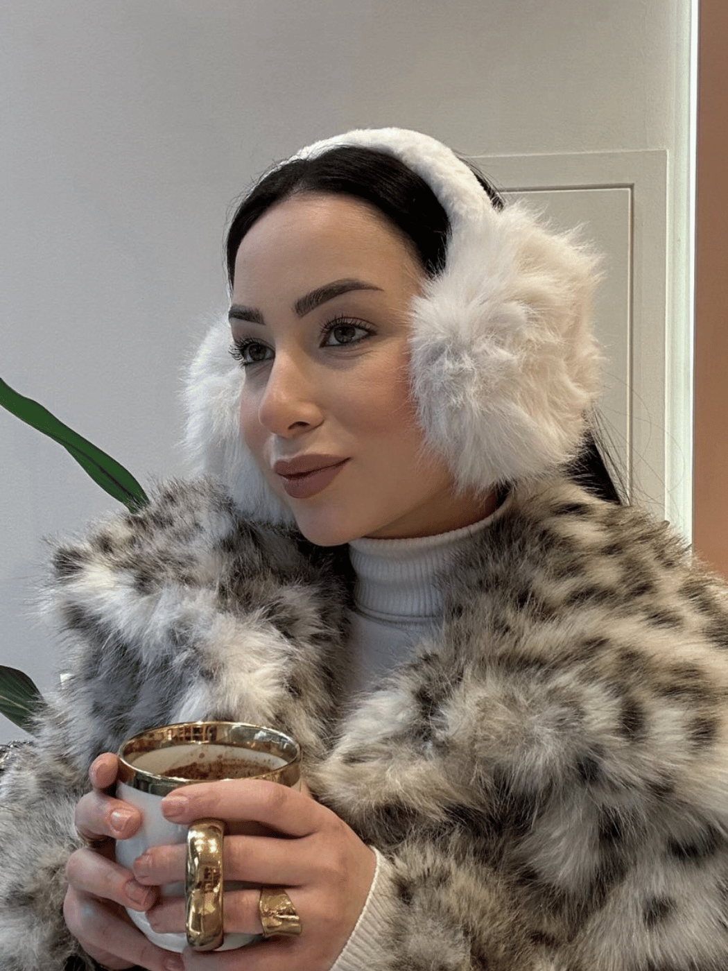 644 Γυναικεία Αναδιπλούμενα Ear Muffs Άσπρα | Αυτάκια Προστασίας από το Κρύο - Image 1