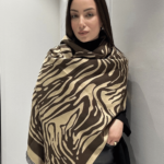 Γυναικείο Μαλακό Κασκόλ Ζεβρέ-Καφέ