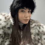 Γυναικείο Γούνινο Καπέλο τύπου Ρωσίας-Μαύρο