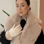 Γυναικείος Γούνινος Γιακάς-Μπεζ