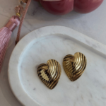 Ατσάλινα Σκουλαρίκια Καρδιές