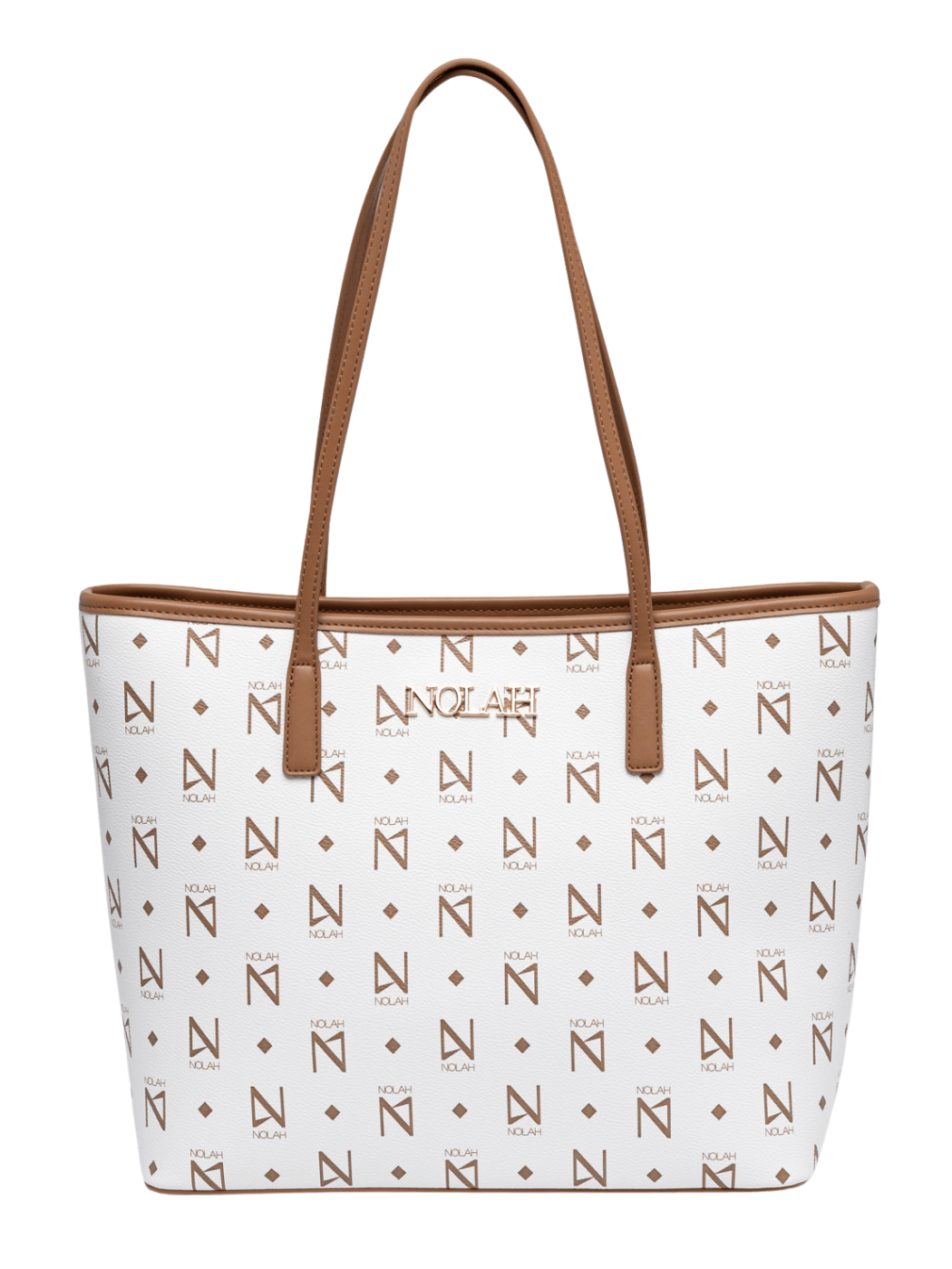 ansawhite3 Γυναικεία Τσάντα Ansa White-Brown - Image 1