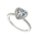 Δαχτυλίδι με Ασημί Καρδιά