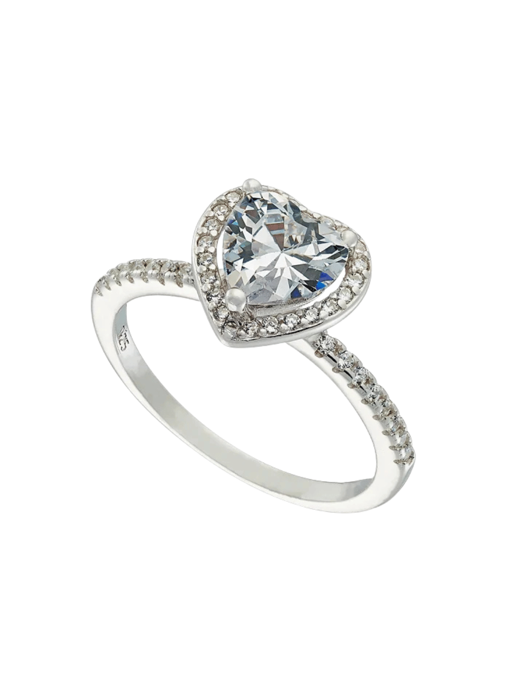 32020.0.000 Δαχτυλίδι με Ασημί Καρδιά - Image 1