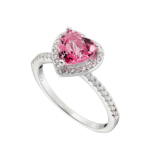 Δαχτυλίδι με Ροζ Πέτρα-Ασημί