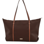 Γυναικεία Ριγέ Τσάντα ‘Ωμου-Καφέ