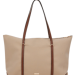 Γυναικεία Ριγέ Τσάντα ‘Ωμου-Μπεζ