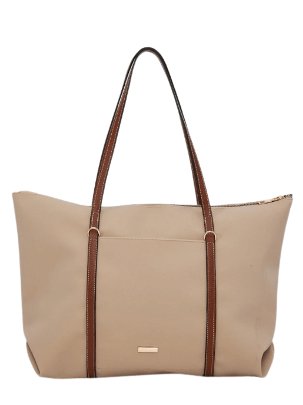 dfzgbv Γυναικεία Ριγέ Τσάντα ‘Ωμου-Μπεζ - Image 1