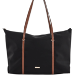 Γυναικεία Ριγέ Τσάντα 'Ωμου-Μαύρο