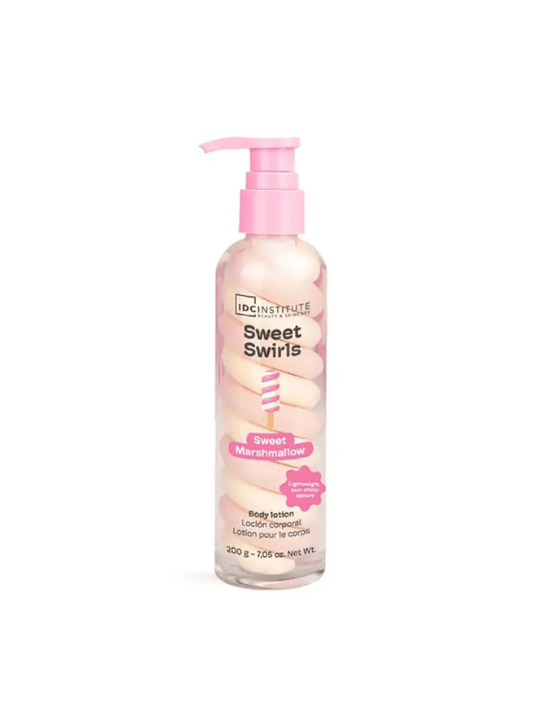 IDC Institute Sweet Swirls Body Lotion & Gel Sweet Marshmallow Κρέμα Σώματος & Τζελ Ζαχαρωτό 200gr